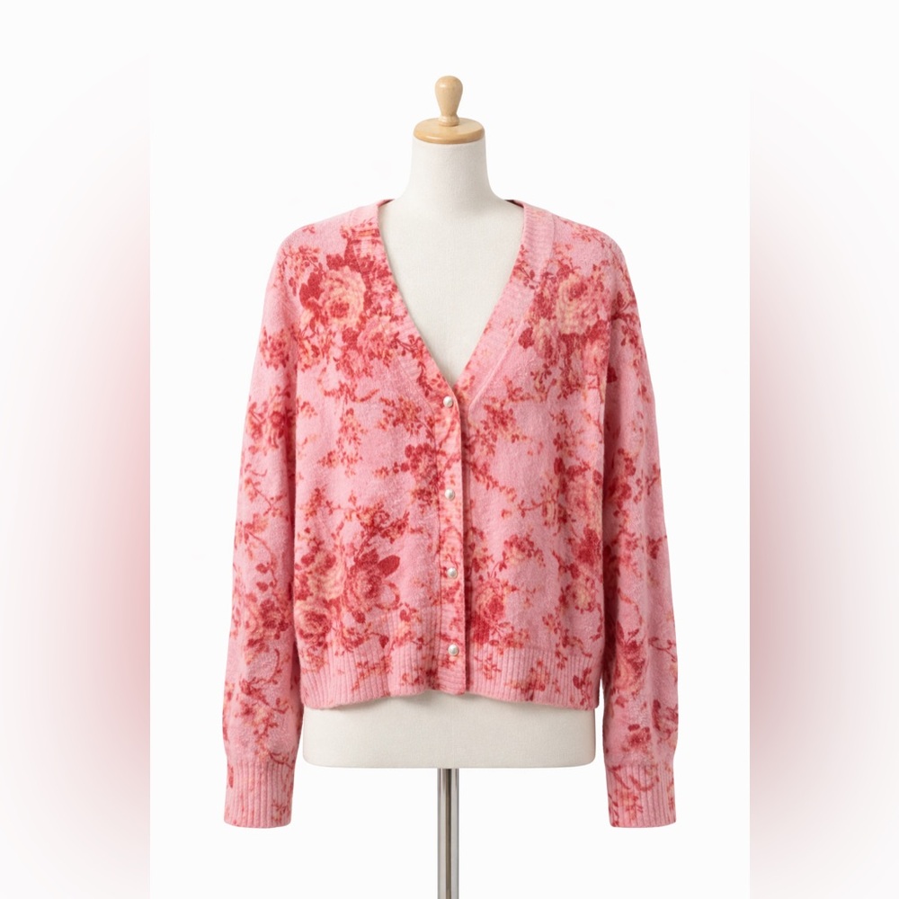 CeCe Pink Knit Sweater large